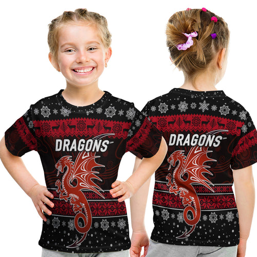 st-george-illawarra-dragons-t-shirt-kid-christmas-simple-style-black