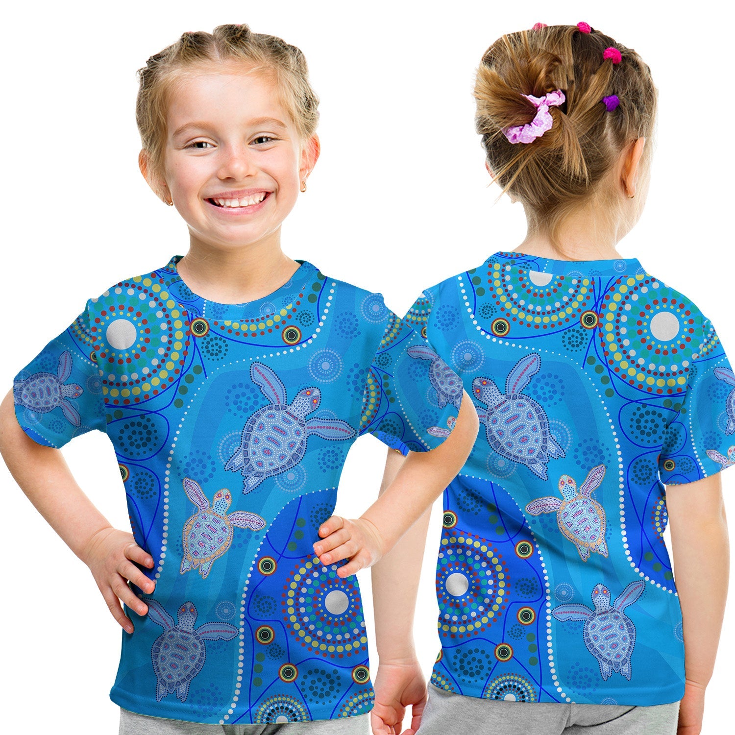 aboriginal-art-turtle-t-shirt-kid-indigenous-simple-vibes