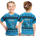 cronulla-sutherland-sharks-t-shirt-kid-christmas-simple-style-blue