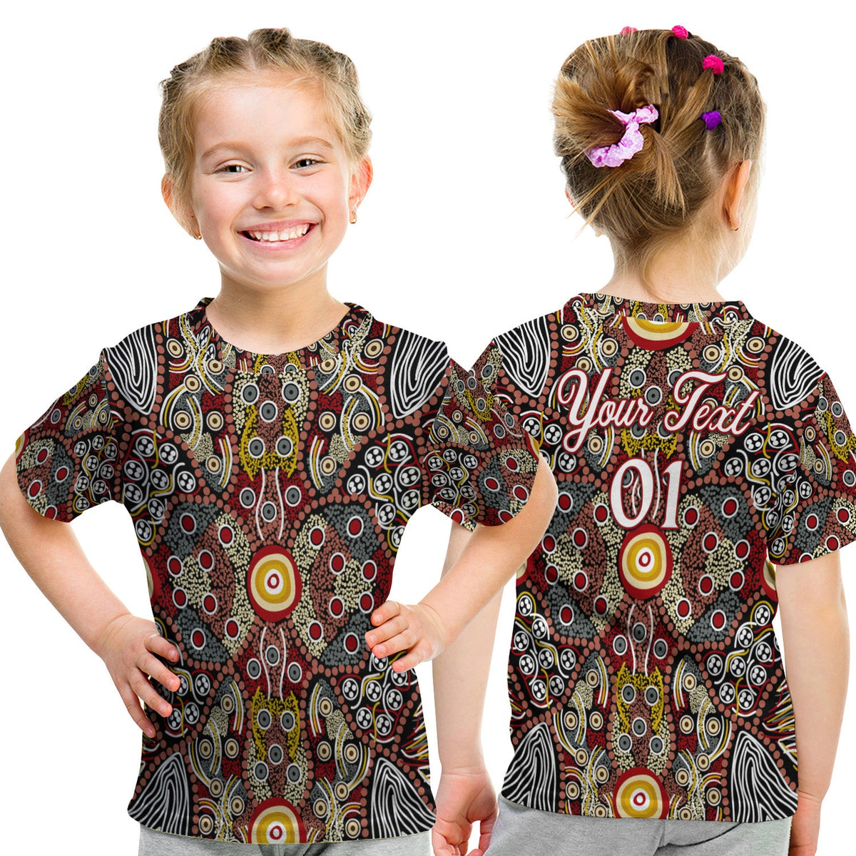 custom-personalised-aboriginal-art-dot-vibes-t-shirt-kid-indigenous-no-1