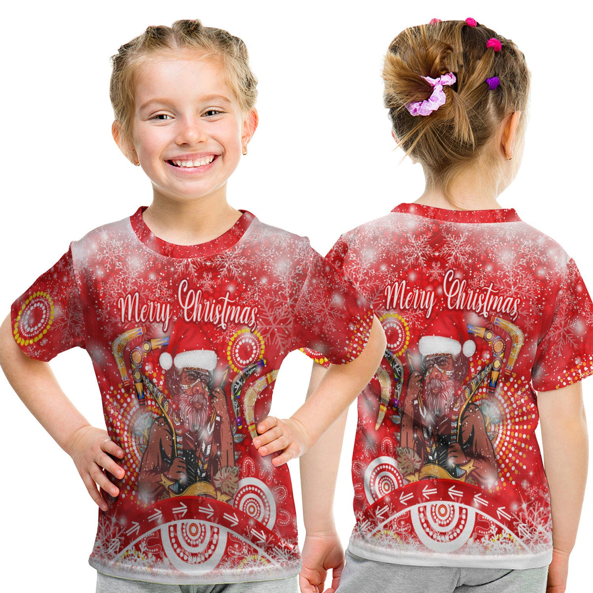 australia-boomerang-indigenous-vibes-christmas-t-shirt-kid-original-style-red