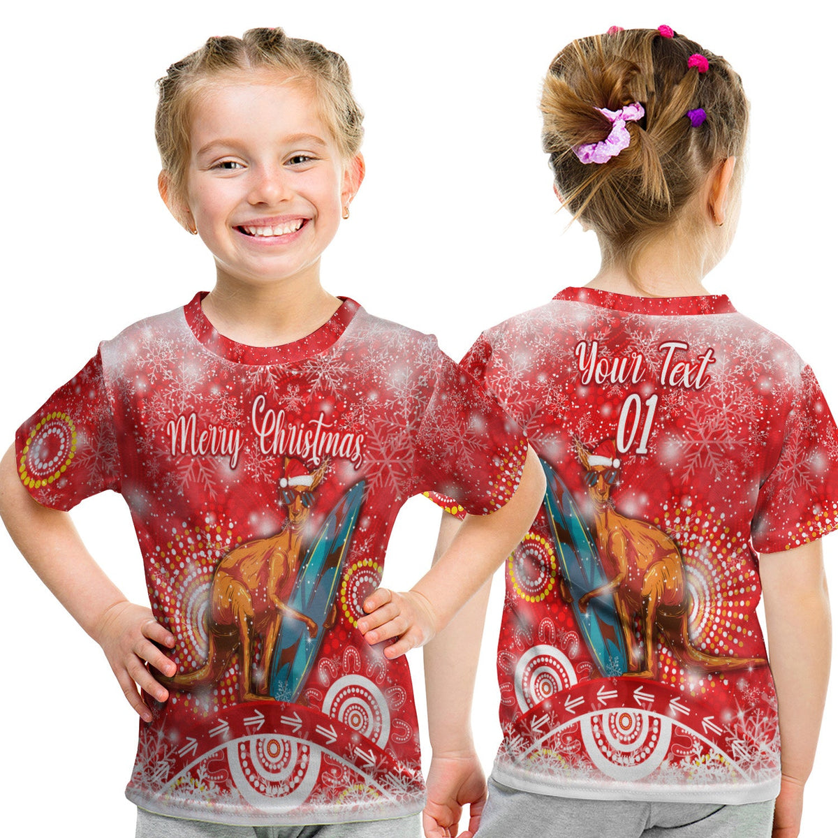 australia-kangaroo-christmas-t-shirt-kid-original-style-red