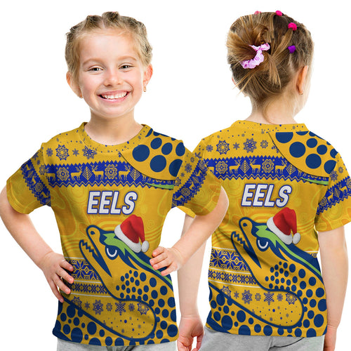 parramatta-eels-t-shirt-kid-christmas-simple-style-gold