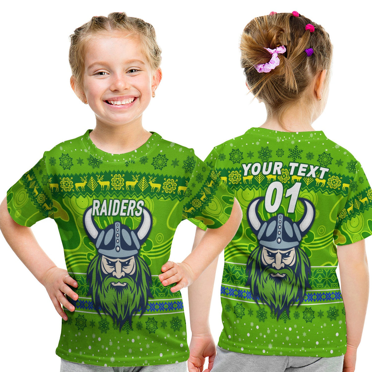 custom-personalised-canberra-raiders-t-shirt-kid-christmas-simple-style-green
