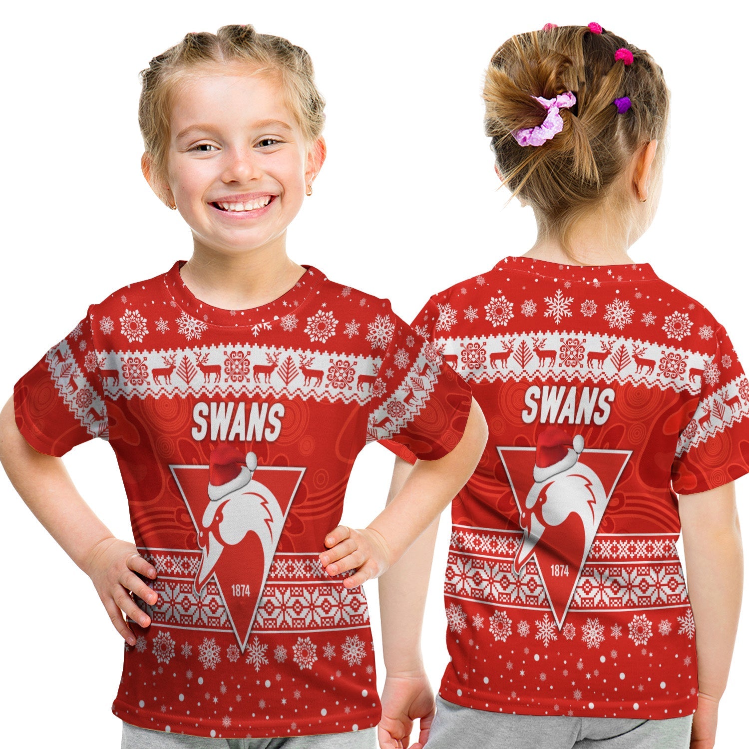 sydney-swans-t-shirt-kid-christmas-simple-style