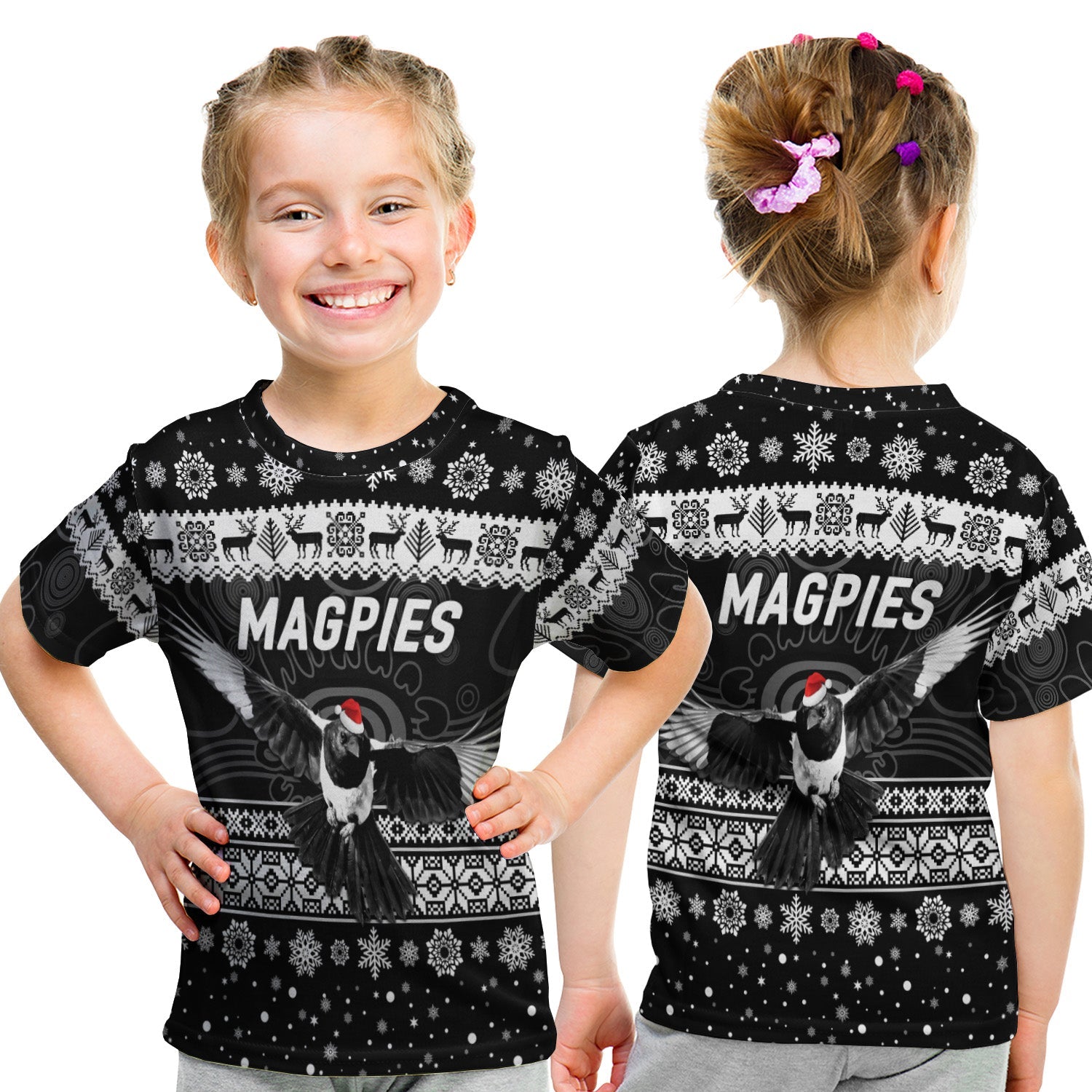 collingwood-magpies-t-shirt-kid-christmas-simple-style