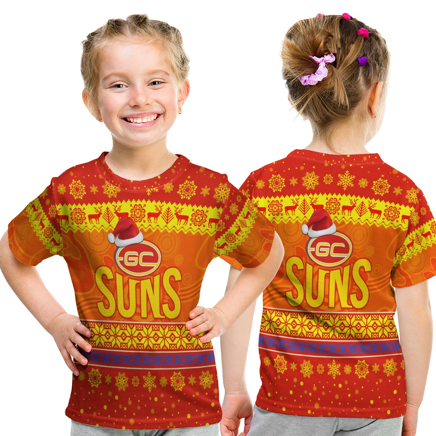 gold-coast-suns-t-shirt-kid-christmas-simple-style
