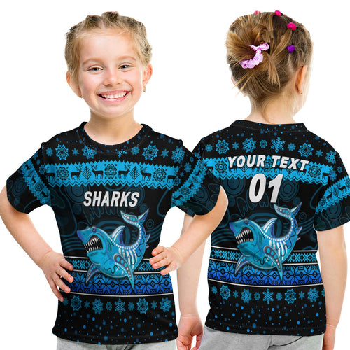 custom-personalised-cronulla-sutherland-sharks-t-shirt-kid-christmas-simple-style-black
