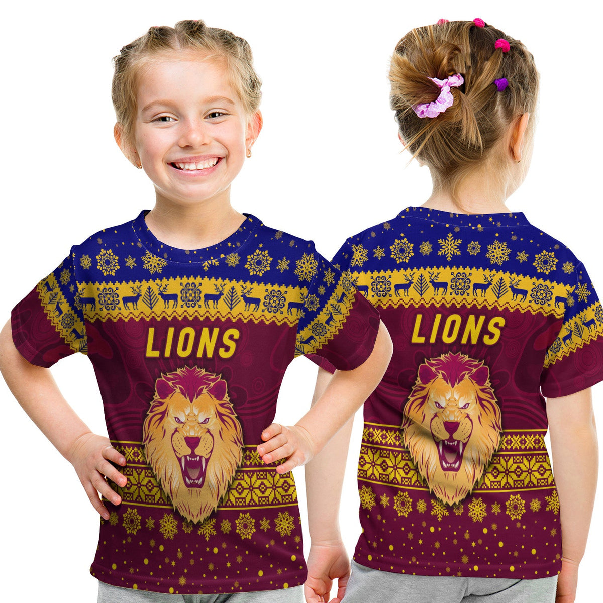 brisbane-lions-t-shirt-kid-christmas-simple-style
