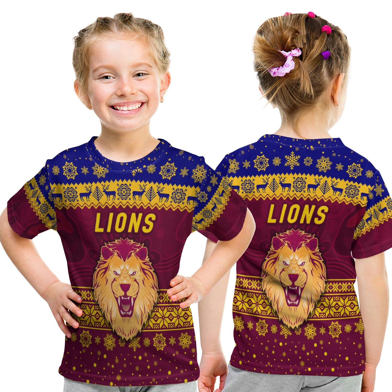 brisbane-lions-t-shirt-kid-christmas-simple-style