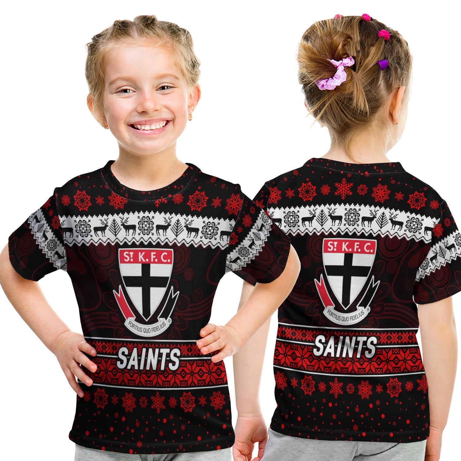 st-kilda-saints-t-shirt-kid-christmas-simple-style
