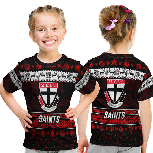 st-kilda-saints-t-shirt-kid-christmas-simple-style