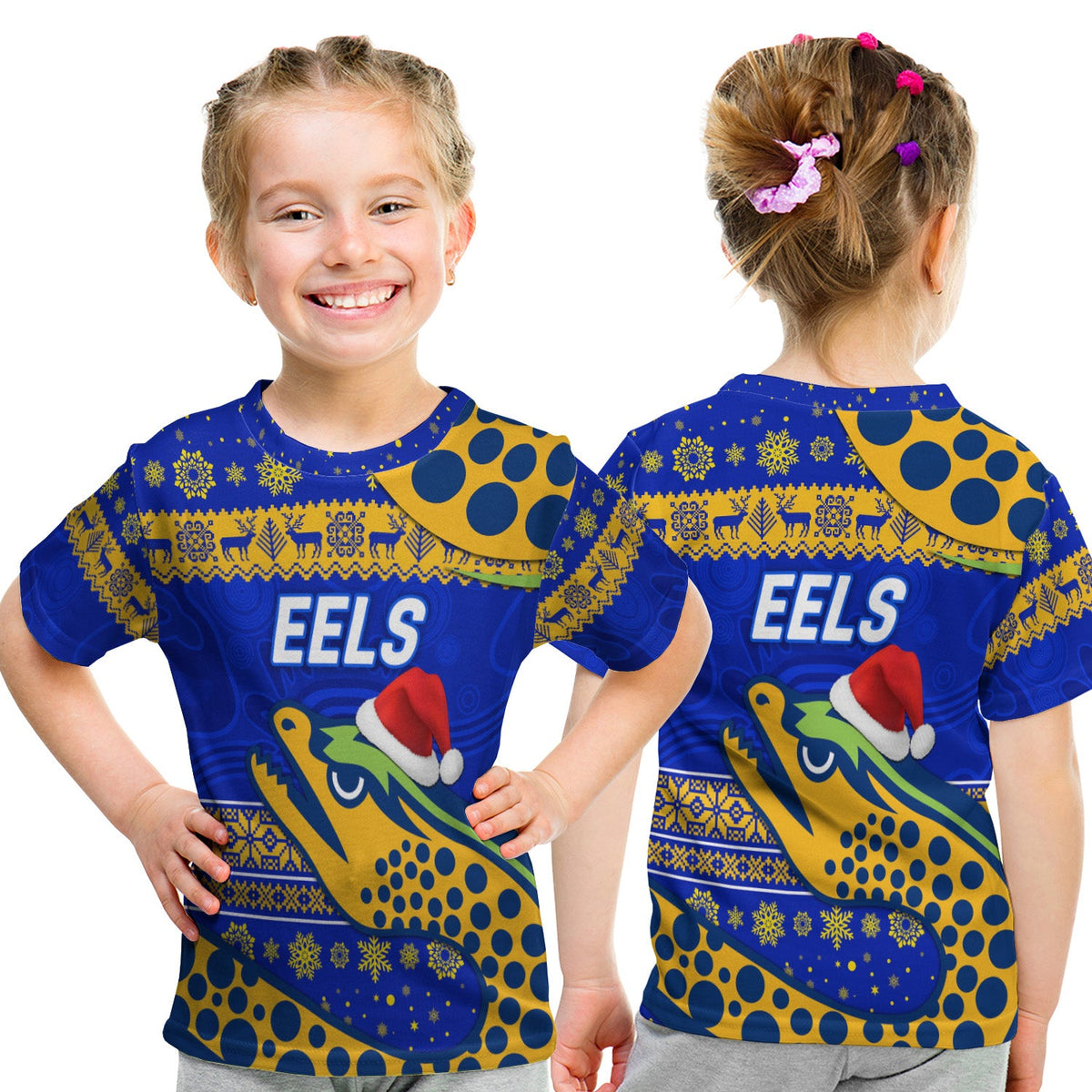 parramatta-eels-t-shirt-kid-christmas-simple-style-blue