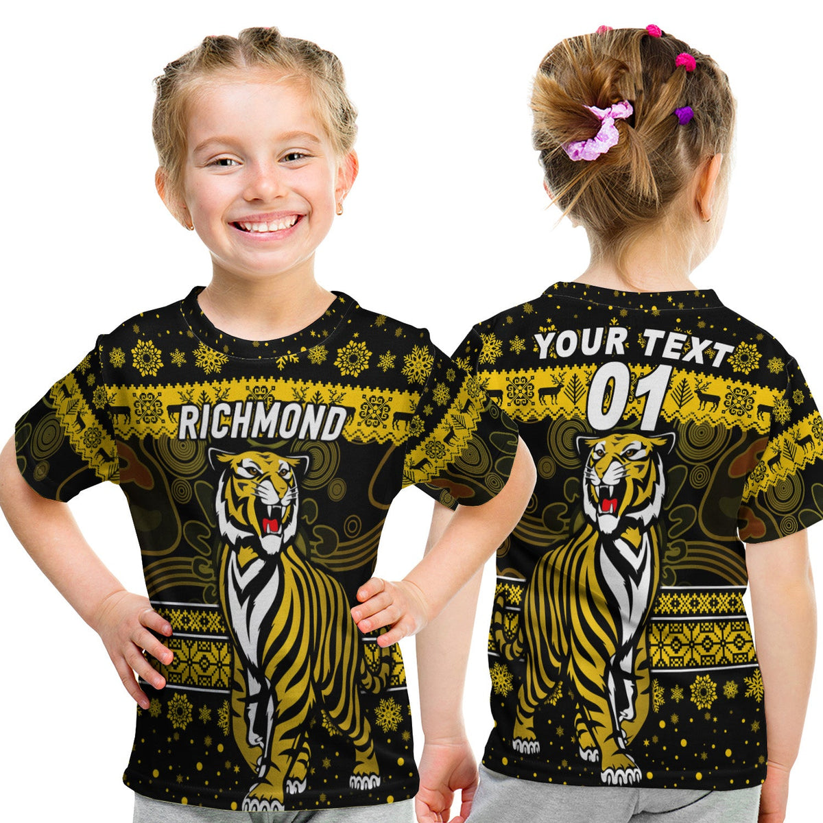 custom-personalised-richmond-tigers-t-shirt-kid-christmas-simple-style