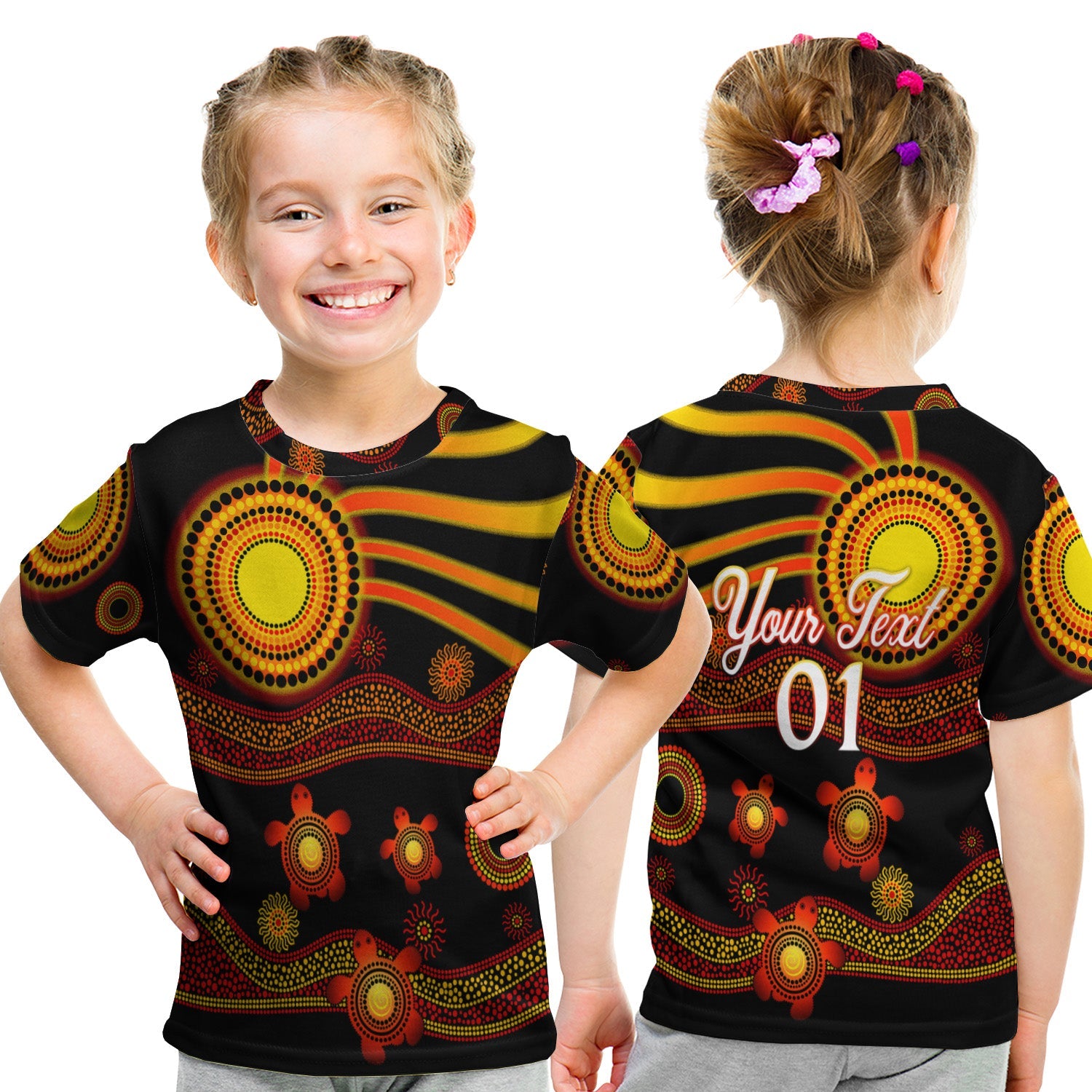 custom-personalised-aboriginal-indigenous-flag-vibes-t-shirt-kid-turtle