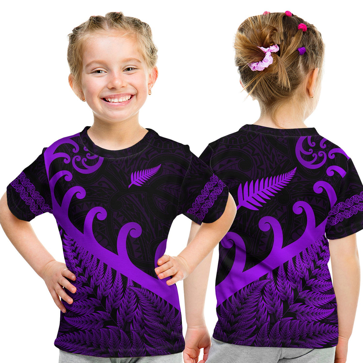 new-zealand-rugby-maori-t-shirt-kid-silver-fern-koru-vibes-purple