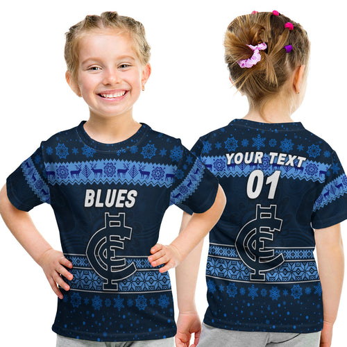 custom-personalised-carlton-blues-t-shirt-kid-christmas-simple-style