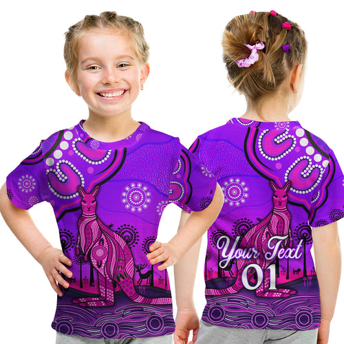custom-personalised-aboriginal-art-kangaroo-t-shirt-kid-indigenous-unique-vibes-purple