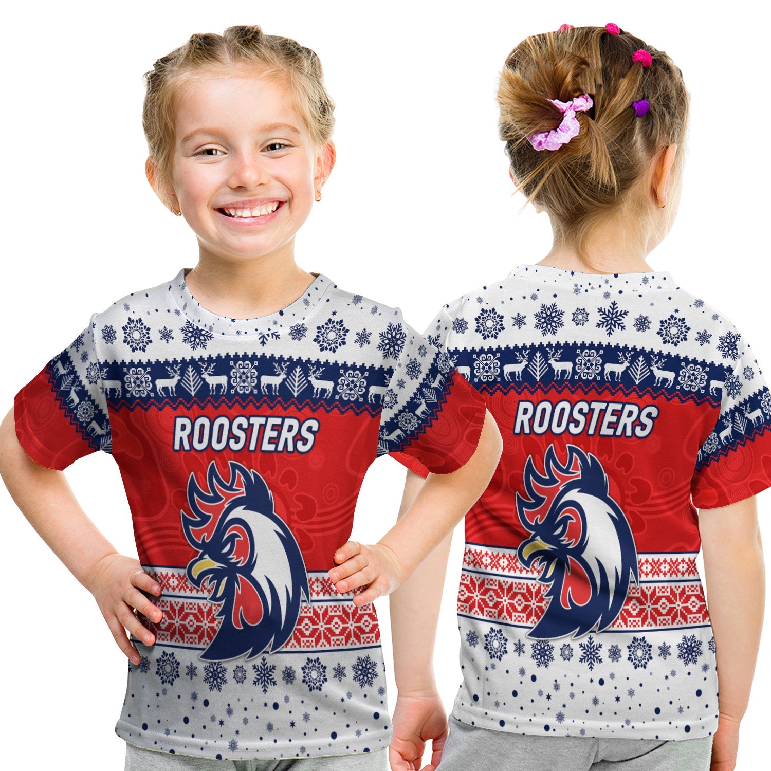 sydney-roosters-t-shirt-kid-christmas-simple-style-white
