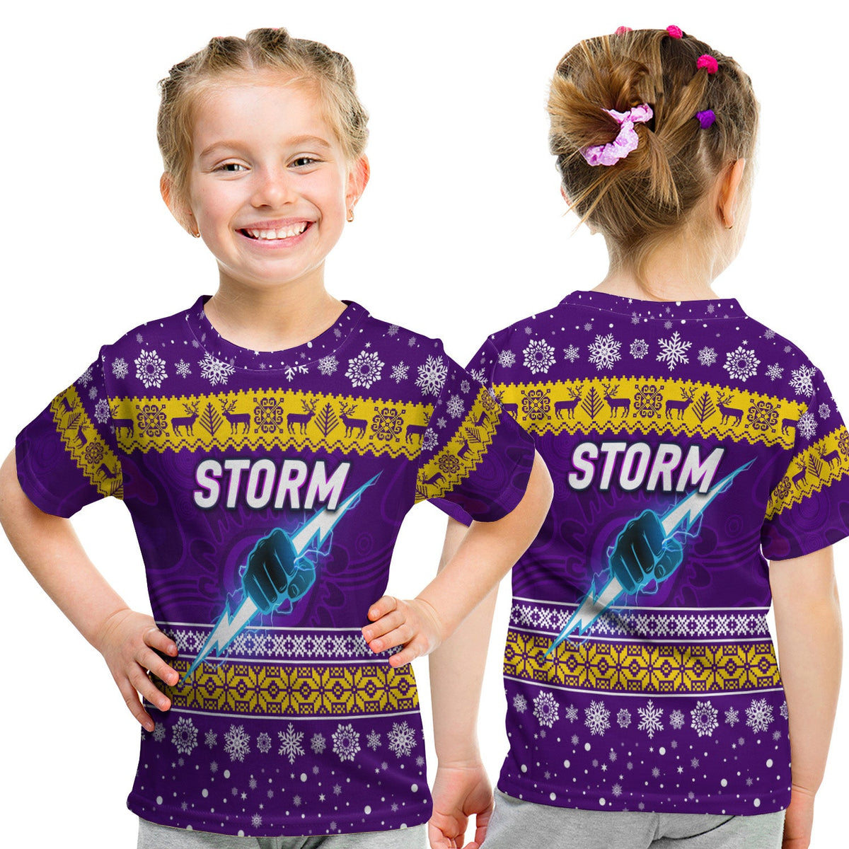 melbourne-storm-t-shirt-kid-christmas-simple-style-purple