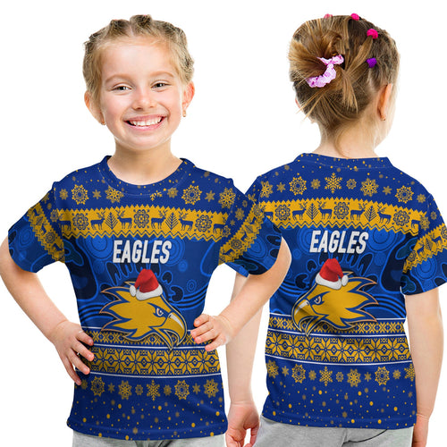 west-coast-eagles-t-shirt-kid-christmas-simple-style-blue
