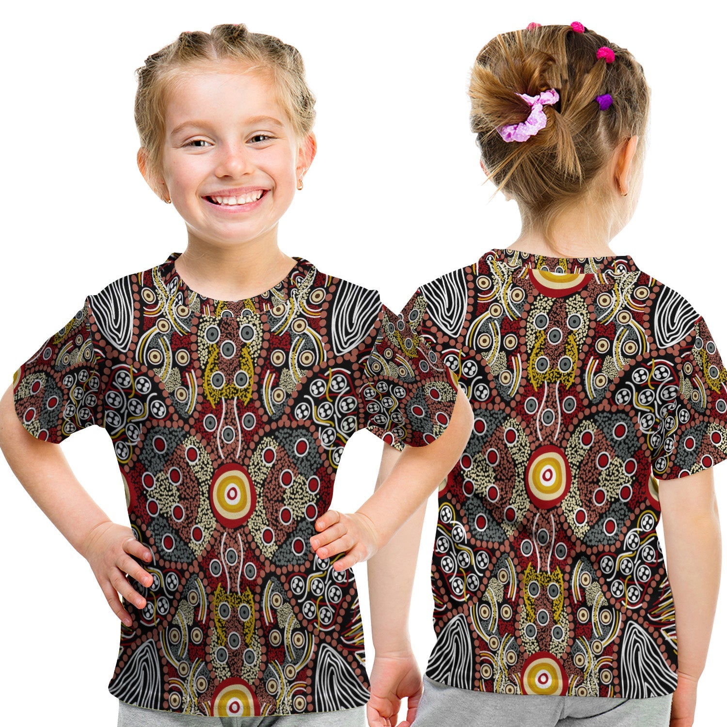 aboriginal-art-dot-vibes-t-shirt-kis-indigenous-no-1