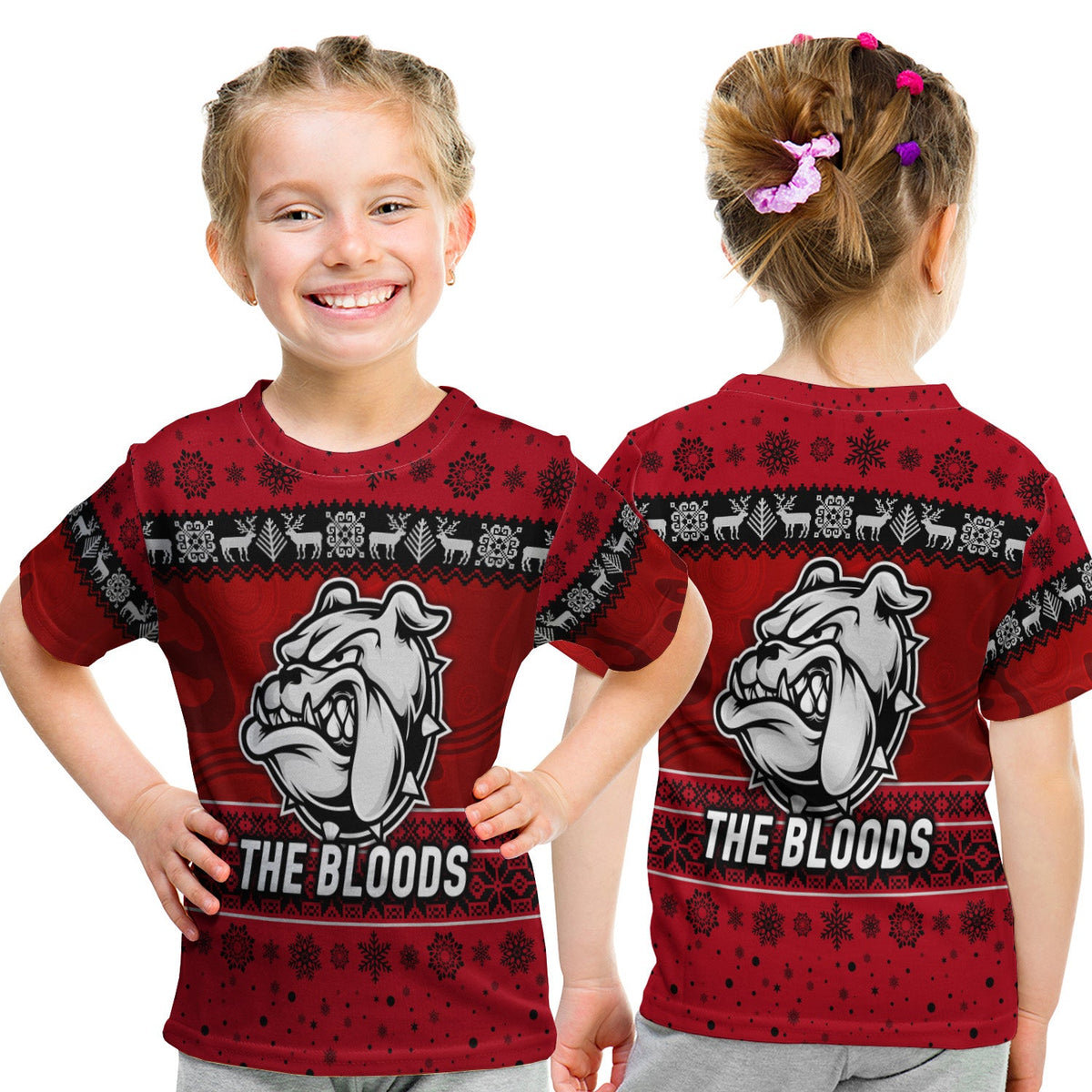 west-football-club-alice-springs-t-shirt-kid-christmas-the-bloods-simple-style-red