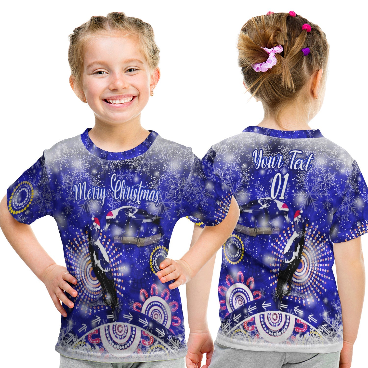 custom-personalised-australian-magpies-christmas-t-shirt-kid-original-style-blue