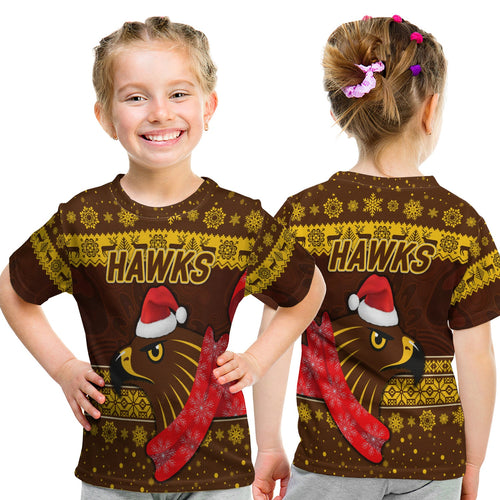 hawthorn-hawks-t-shirt-kid-christmas-simple-style-lt8