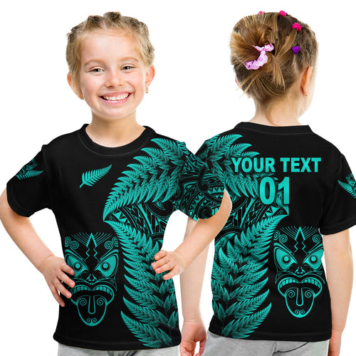 custom-personalised-new-zealand-haka-rugby-maori-t-shirt-kid-silver-fern-vibes-turquoise