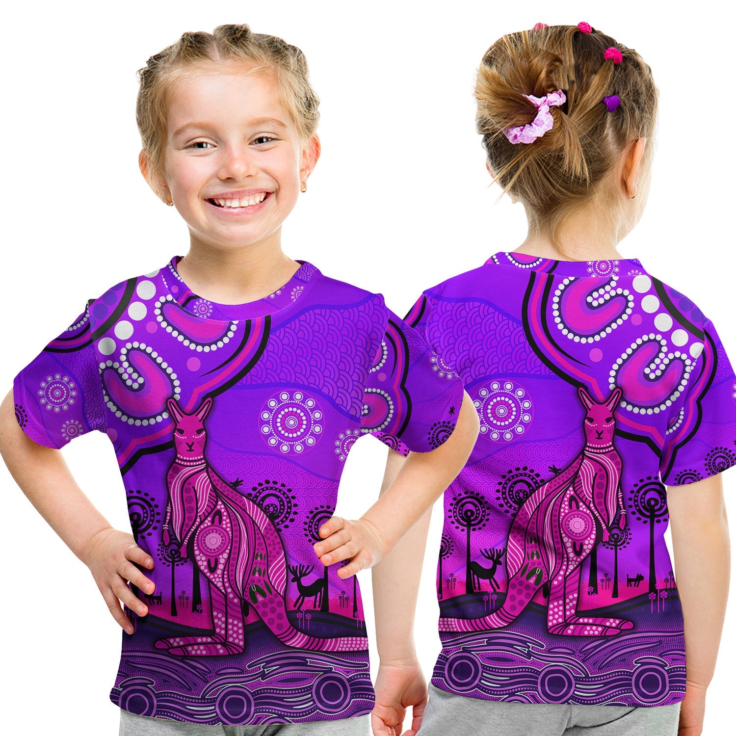 aboriginal-art-kangaroo-t-shirt-kid-indigenous-unique-vibes-purple