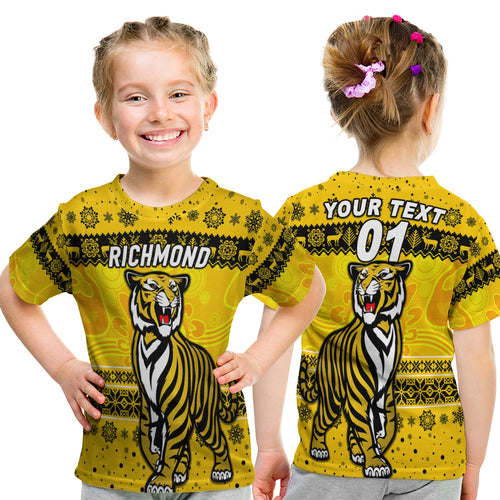 custom-personalised-richmond-tigers-t-shirt-kid-christmas-simple-style-yellow