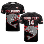 Custom Text And Number Dolphins Rugby T Shirt Sporty Style Ver.03 LT14