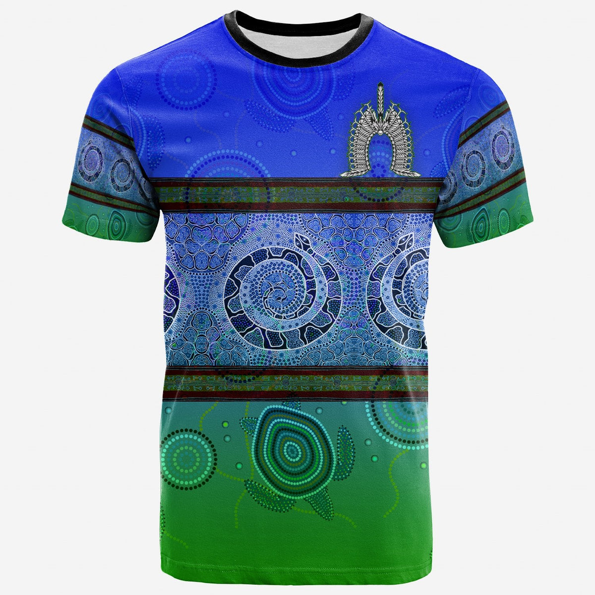 tshirt-turtle-with-dhari-mask-snake-patterns