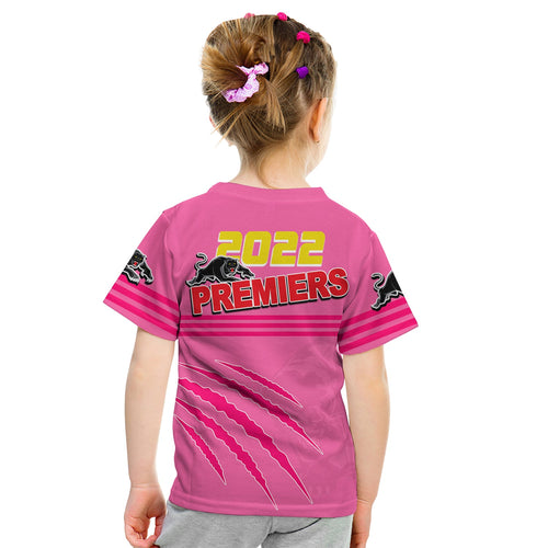 Panthers Rugby T Shirt KID Premiers 2022 Pink Vibe LT6