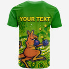 (Custom Personalised) Kangaroo Boxing T Shirt Aboriginal LT6