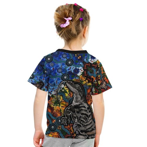 Aboriginal Lizard Tribal T shirt KID LT6