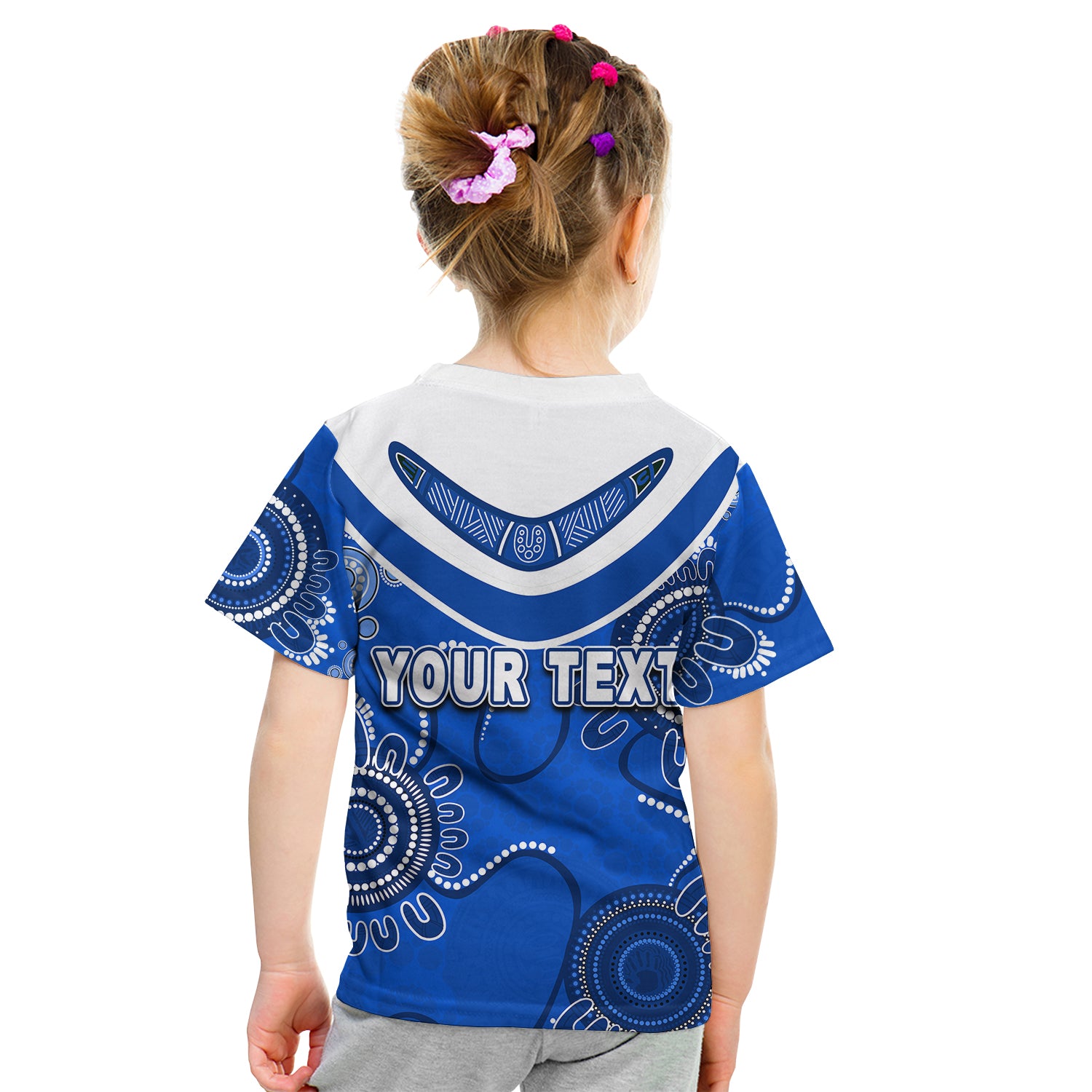 (Custom Personalised) Bulldogs Rugby Aboriginal Boomerang T Shirt Jersey  LT6