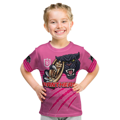 Panthers Rugby T Shirt KID Premiers 2022 Pink Vibe