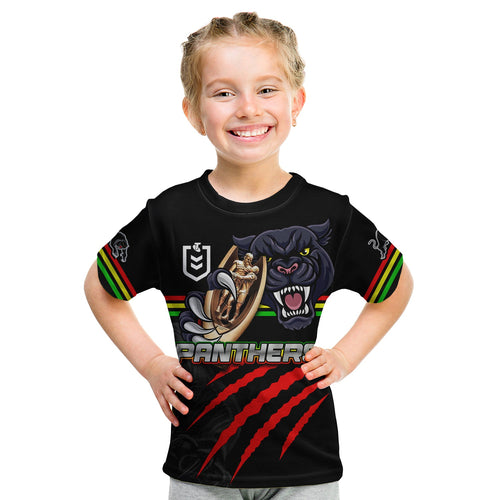 Panthers Rugby T Shirt KID Premiers 2022 Black Vibe