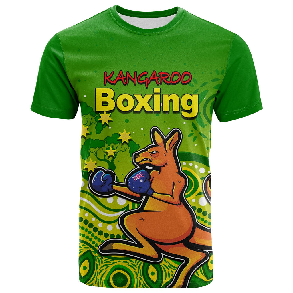 (Custom Personalised) Kangaroo Boxing T Shirt Aboriginal