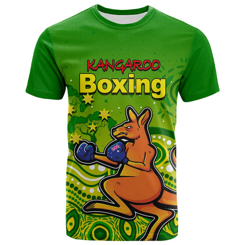 (Custom Personalised) Kangaroo Boxing T Shirt Aboriginal