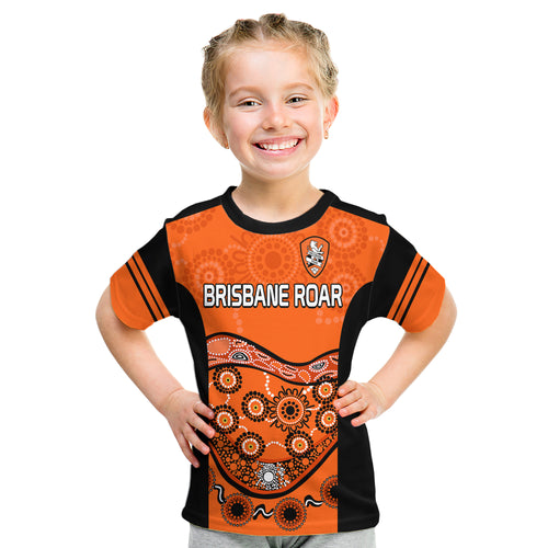 (Custom Personalised) Brisbane Roar Soccer T Shirt Aboriginal LT9