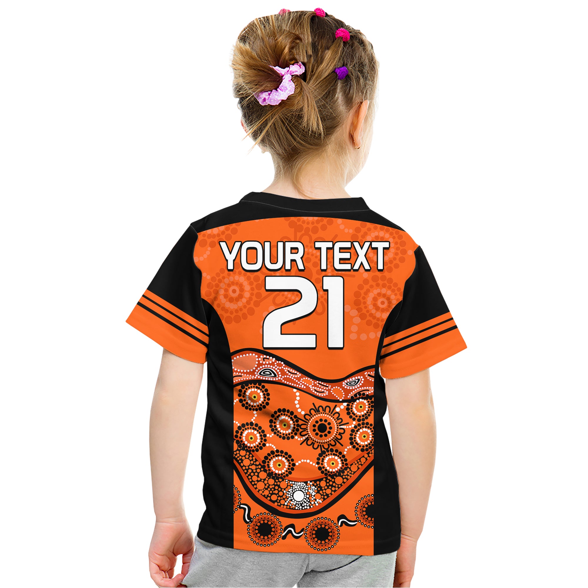 (Custom Personalised) Brisbane Roar Soccer T Shirt Aboriginal LT9