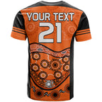 (Custom Personalised) Brisbane Roar Soccer T Shirt Aboriginal LT9