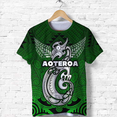 custom-personalised-maori-aotearoa-manania-t-shirt-simple-sport-style-green