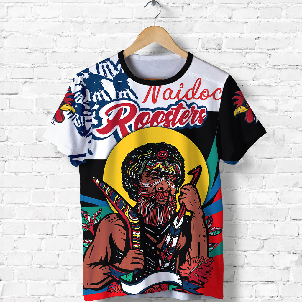 custom-personalised-australia-roosters-naidoc-week-t-shirt-indigenous-style