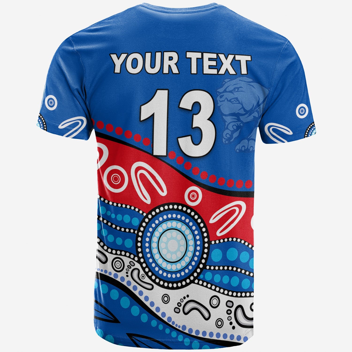 custom-personalised-bulldogs-indigenous-t-shirt-western-custom-text-and-number