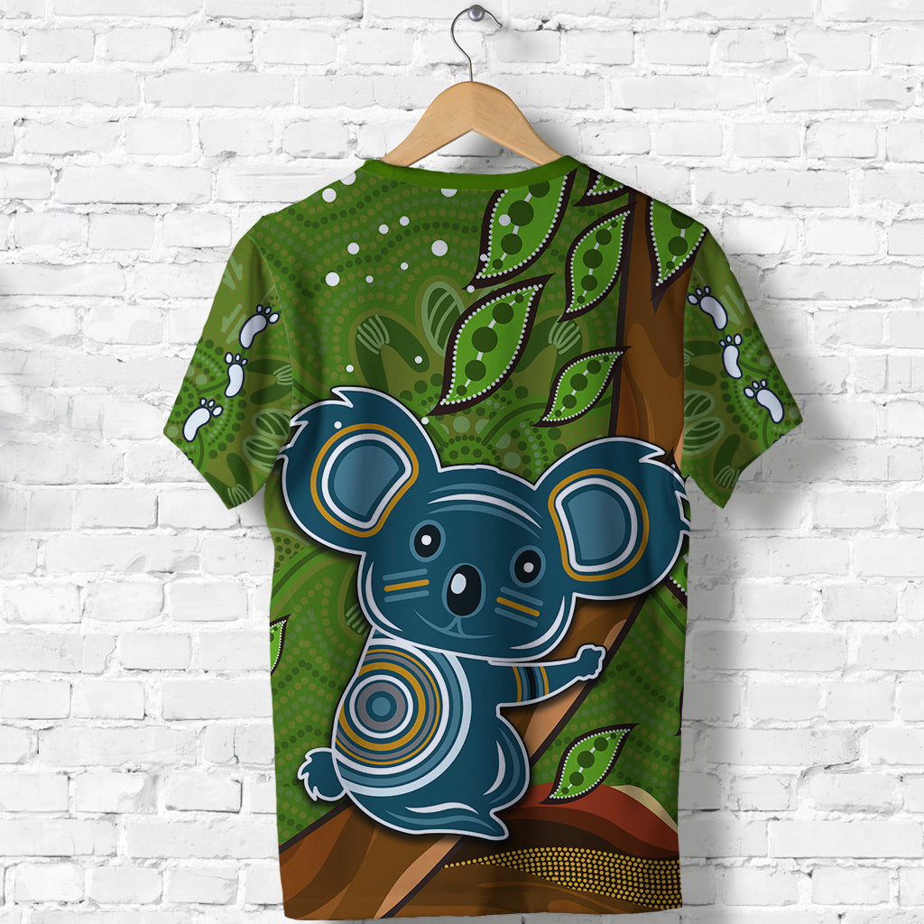 custom-personalised-koala-climbing-tree-t-shirt-aboriginal-aussie