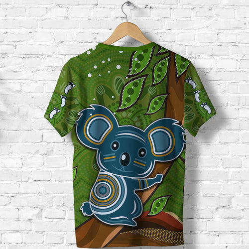 custom-personalised-koala-climbing-tree-t-shirt-aboriginal-aussie